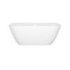 Lussari 63" x 30" Freestanding Back to Wall Bathtub With Void and Tile Flange, LU4-N-TF-SW-OF