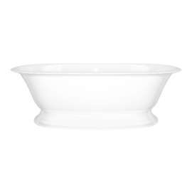 Elwick 75" x 36" Freestanding Soaking Pedestal Bathtub With Void, RAD-N-SW-OF+ELW-B-SW-OF