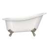 Shropshire 61" x 30" Freestanding Slipper Bathtub, SHR-N-SW-OF+FT-SHR-BN