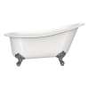 Shropshire 61" x 30" Freestanding Slipper Bathtub, SHR-N-SW-OF+FT-SHR-PC