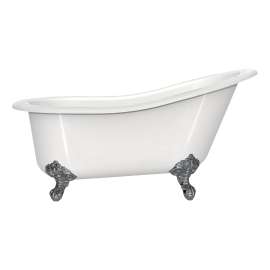 Shropshire 61" x 30" Freestanding Slipper Bathtub, SHR-N-SW-OF+FT-SHR-PC