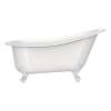 Shropshire 61" x 30" Freestanding Slipper Bathtub, SHR-N-SW-OF+FT-SHR-WH