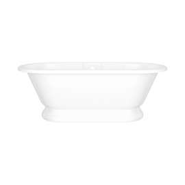 York 69" x 32" Freestanding Soaking Bathtub With Pedestal Base And Void, YOR-N-SW-OF+YOR-B-SW-OF