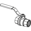 Viega ProPress ball valve, silicium bronze, P1: ½; P2: ½, 87920