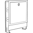 manifold cabinet, galvanized steel, epoxy powder-coated finish, W[in]: 45; H[in]: 30; D[in]: 4½, 15802