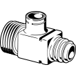 hydronic mixing block delivery fitting #3, plastic, 56164