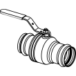 Viega ProPress ball valve, silicium bronze, P1: 2; P2: 2, 79950