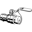 Viega ProPress ball valve, silicium bronze, P: ½; Hose: ¾, 79875