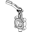 Viega ProPress butterfly valve, ductile iron, epoxy powder-coated, d: 3; bolt pattern: 4, 87665