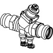Viega ProPress balancing valve, brass, ductile iron, Valve Body: ductile iron; P1: 2; P2: 2, 89950