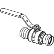 Viega ProPress 316 ball valve, 316 stainless steel, P1: 1; P2: 1, 81096