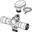 Viega MegaPress balancing valve, brass, ductile iron, Valve Body: brass; P1: 1¼; P2: 1¼, 87405