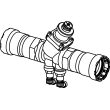 Viega MegaPress balancing valve, brass, ductile iron, Valve Body: ductile iron; P1: 1½; P2: 1½, 89975