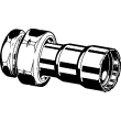 Viega MegaPressG union, carbon steel, zinc-nickel coating, P: ½; FPT: ½ 25651