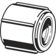 lavatory nut, polymer, FPT: ½ 33705