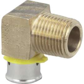 Viega PureFlow Press 90° elbow, silicium bronze, P: 1½; MPT: 1½ 92580