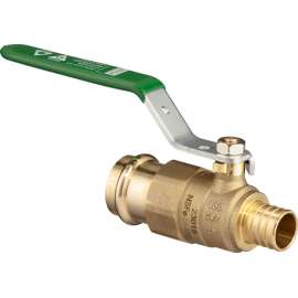 Viega PureFlow Crimp ball valve, silicium bronze, brass, P: ¾; Crimp: ¾, 87890