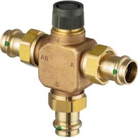 three-way diverting and mixing valve, brass, bronze, P1: ½; P2: ½ 87420