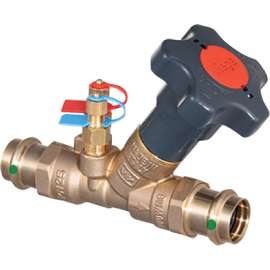 Viega ProPress manual balancing valve, brass, P1: 1¼; P2: 1¼; Valve Size (CTS): 1¼; GPM = Gallons per minute: 8.56–19.81, 82125