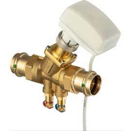 Viega ProPress balancing valve, brass, ductile iron, Valve Body: brass; P1: ½; P2: ½ 87365