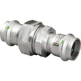 Viega ProPress union, 316 stainless steel, P1: 2; P2: 2 81030