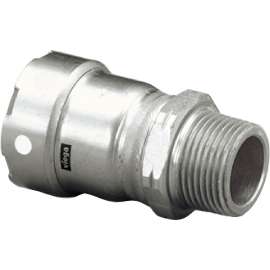 Viega MegaPress adapter, 316 stainless steel, P: 1¼; MPT: 1¼ 91225