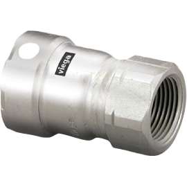 Viega MegaPress adapter, 316 stainless steel, P: 1¼; FPT: 1¼ 91255