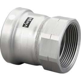 Viega MegaPress adapter, 316 stainless steel, P: 2½; FPT: 2½ 98315