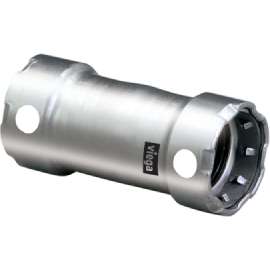 Viega MegaPress slip coupling, 316 stainless steel, P1: 1; P2: 1 91300