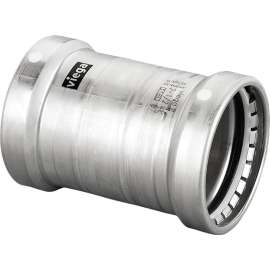 Viega MegaPress slip coupling, 316 stainless steel, P1: 4; P2: 4 98370
