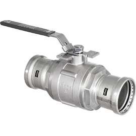 Viega MegaPress 304 FKM ball valve, 304 stainless steel, P1: 3; P2: 3, 86825