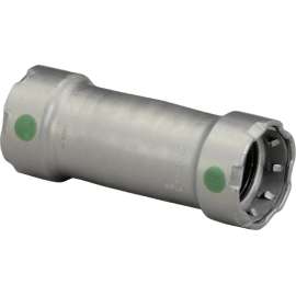 Viega MegaPress extended coupling, carbon steel, zinc-nickel coating, P1: ½; P2: ½ 25070