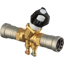 Viega MegaPress dynamic balancing valve, brass, ductile iron, Valve Body: brass; P1: ½; P2: ½, 87335