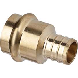 Viega PureFlow Crimp transition coupling, silicium bronze, Crimp: ½; P: ¾ 44355