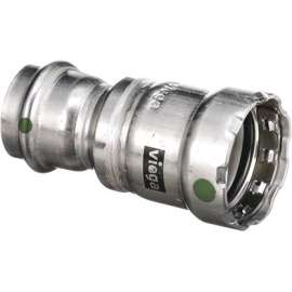 Viega MegaPress transition coupling, 316 stainless steel, P (IPS): 2; P (CTS): 2 90490