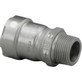 Viega MegaPress adapter, carbon steel, zinc-nickel coating, P: ½; MPT: ½ 84245