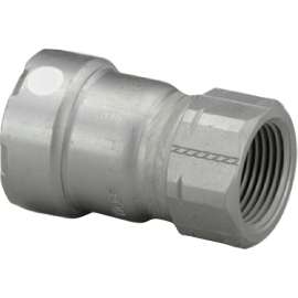 Viega MegaPress adapter, carbon steel, zinc-nickel coating, P: 1½; FPT: 1½ 84295