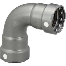 Viega MegaPress 90° elbow, carbon steel, zinc-nickel coating, P1: 1¼; P2: 1¼ 84320