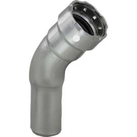 Viega MegaPress 45° street elbow, carbon steel, zinc-nickel coating, P: 1½; FTG (IPS): 1½ 84925