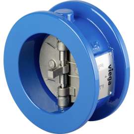Viega MegaPress FKM wafer check valve, ductile iron, epoxy powder-coated, P1: 3; P2: 3, 86950