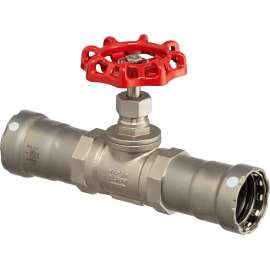 Viega MegaPress 316 FKM globe valve, stainless steel 316, P1: ½; P2: ½, 87630
