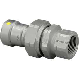 Viega MegaPressG union, carbon steel, zinc-nickel coating, P: ½; FPT: ½ 25651