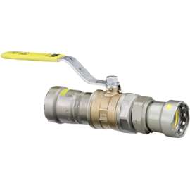Viega MegaPressG ball valve, bronze, carbon steel, P: ¾; ground joint: ¾, 30695