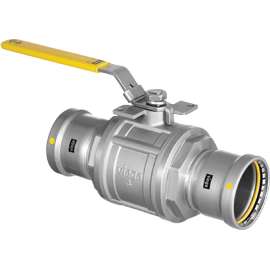 Viega MegaPressG ball valve, carbon steel, P1: 3; P2: 3, 86845
