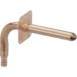Viega PureFlow Crimp 90° stub-out, copper, Crimp: ⅜; FTG (CTS): ½; L1[in]: 3½; L2[in]: 8 44209